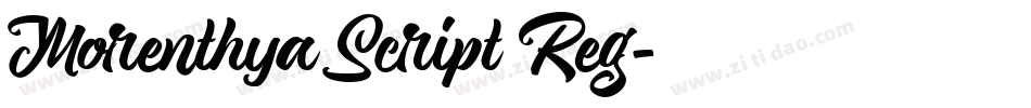 Morenthya Script Reg字体转换